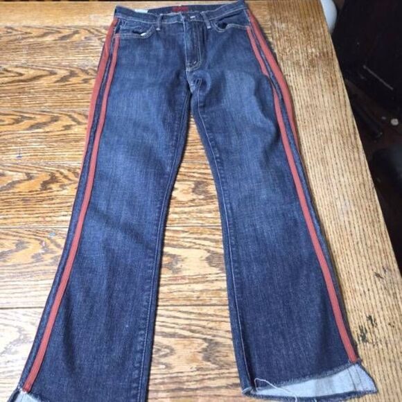 Mother Insider Crop Step Fray Jeans in Speed Racer Size 26 - Picture 2 of 6